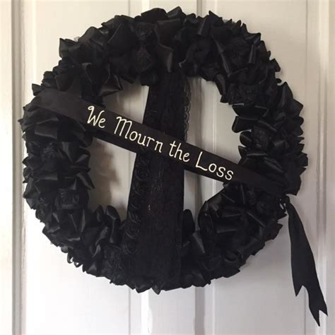 black wreath for mourning|black sympathy door wreaths.